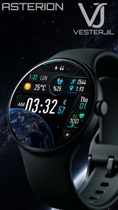VJ-ASTERION DIGITAL WATCH FACE screenshot