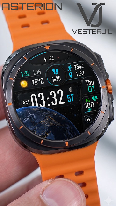 VJ-ASTERION DIGITAL WATCH FACE screenshot