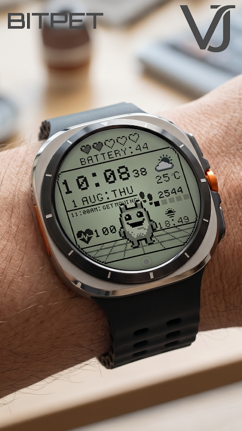 VJ-Bitpet DIGITAL WATCH FACE screenshot
