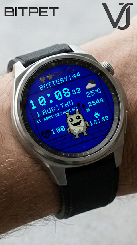 VJ-Bitpet DIGITAL WATCH FACE screenshot