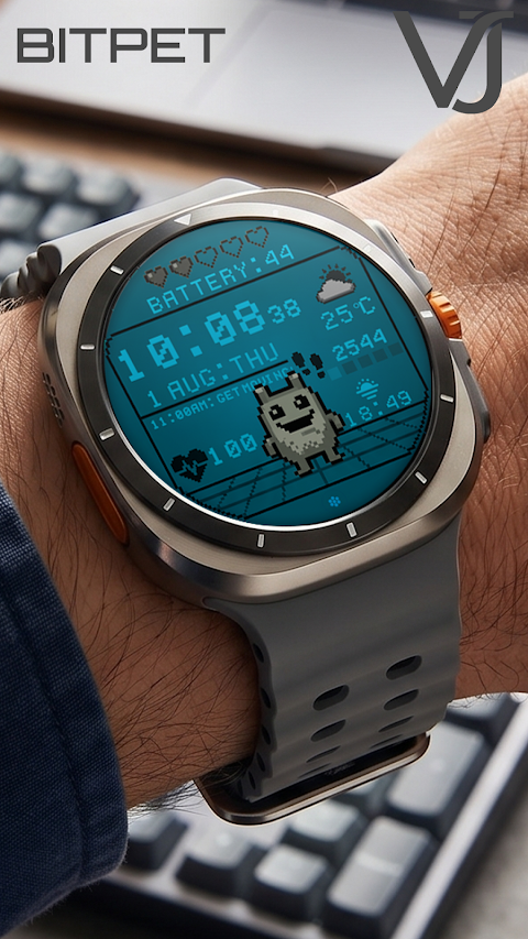 VJ-Bitpet DIGITAL WATCH FACE screenshot