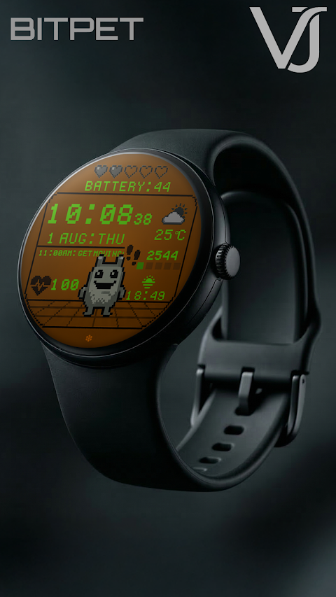 VJ-Bitpet DIGITAL WATCH FACE screenshot