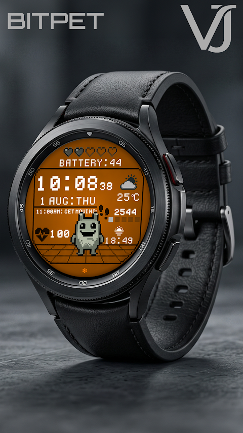 VJ-Bitpet DIGITAL WATCH FACE screenshot