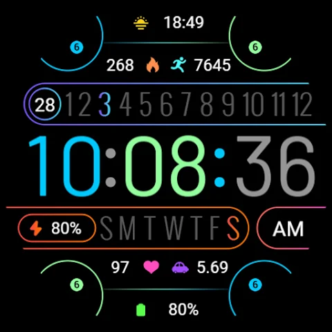 ZKin Watch Color Line Data screenshot