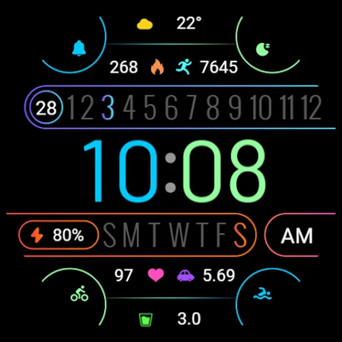 ZKin Watch Color Line Data screenshot