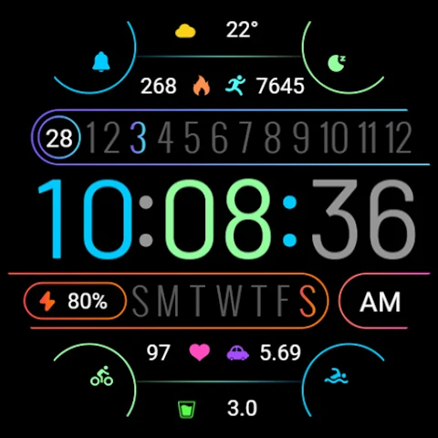 ZKin Watch Color Line Data screenshot