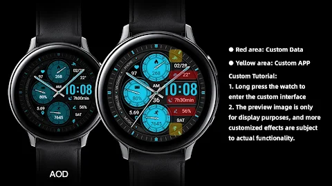 Dark Blue Circle ZKin Watch screenshot