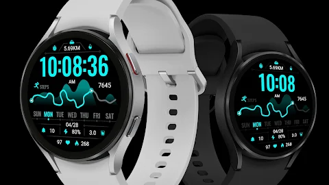 Sports Bright Blue ZKin Watch screenshot