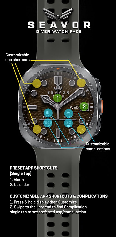 BLZ SEAVOR – Diver Watch Face screenshot