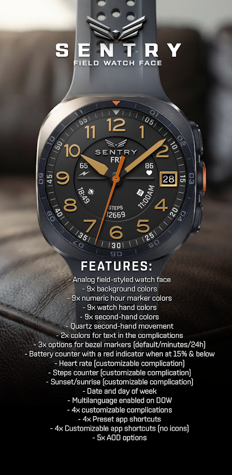 BLZ SENTRY – Field Watch Face screenshot