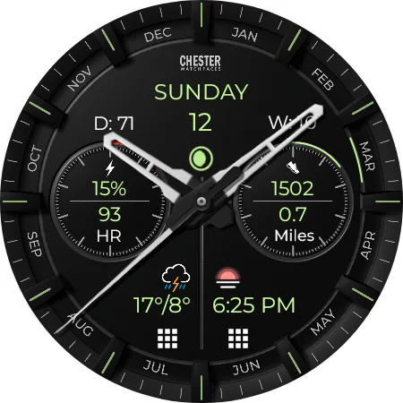 Chester Modern watch face screenshot