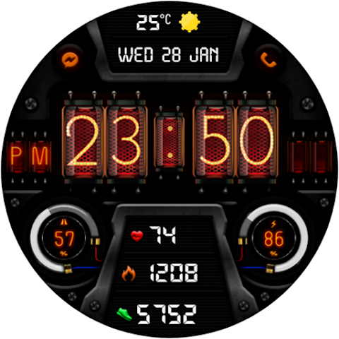 Digital Diharger watch face screenshot