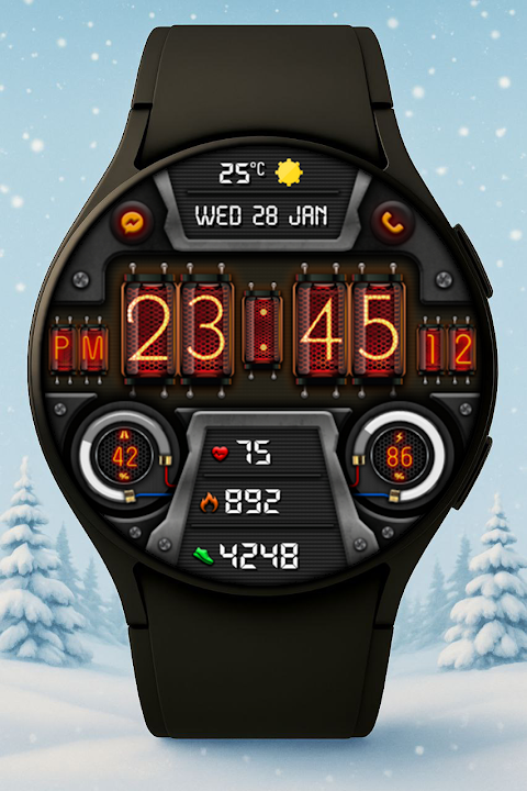 Digital Diharger watch face screenshot