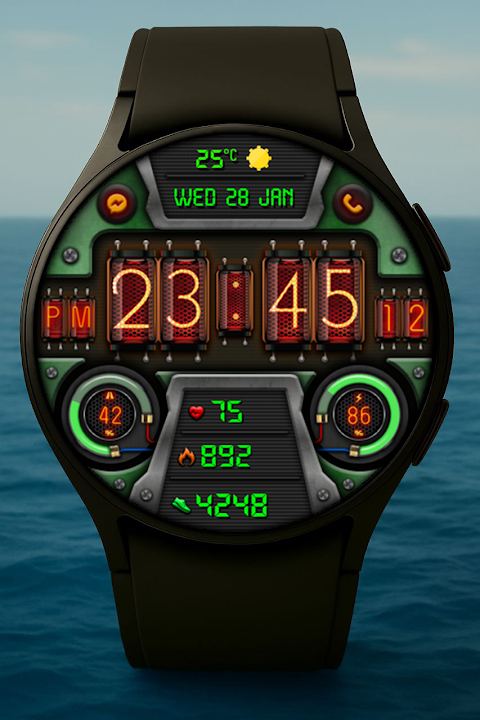 Digital Diharger watch face screenshot