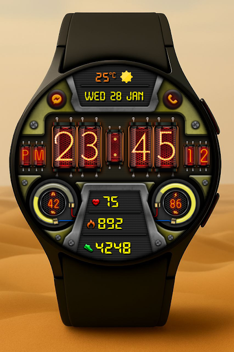 Digital Diharger watch face screenshot