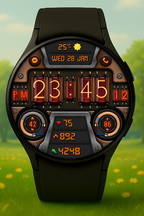 Digital Diharger watch face screenshot