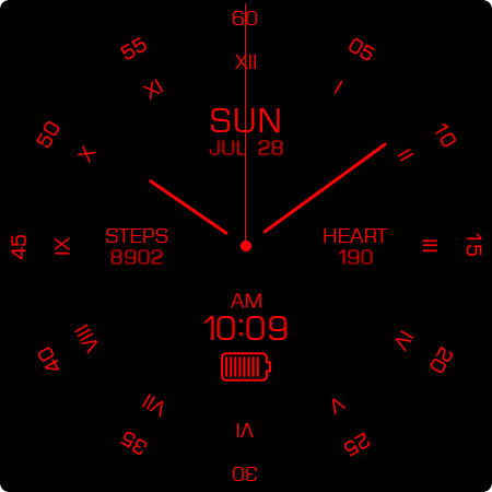 Key095 Analog Gold Watch Face screenshot