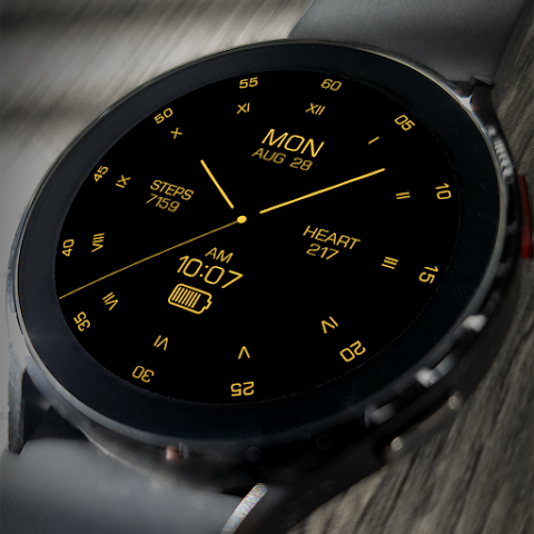 Key095 Analog Gold Watch Face screenshot
