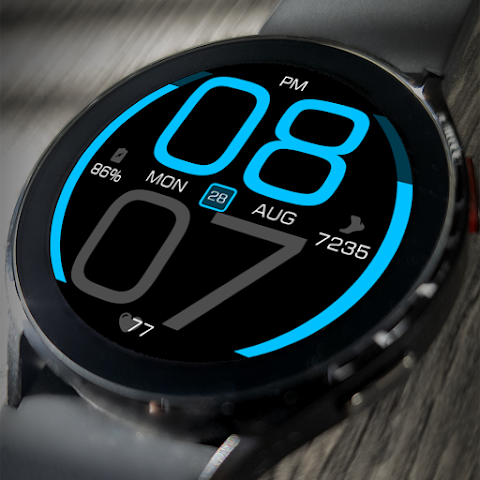 Key077 Futuristic Watch Face screenshot