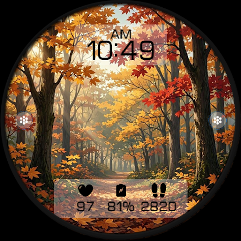 Autumn Forest Watch Face N006 screenshot