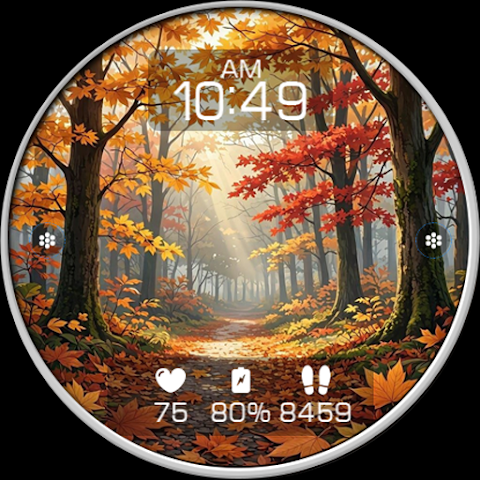 Autumn Forest Watch Face N006 screenshot