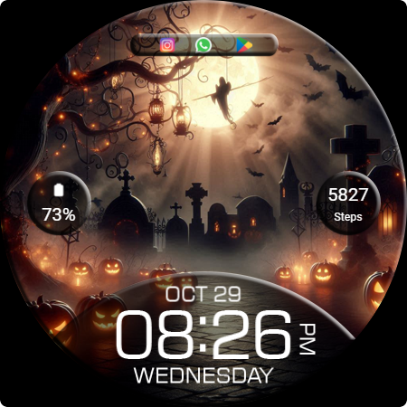 Key WF94 Halloween Watch Face screenshot