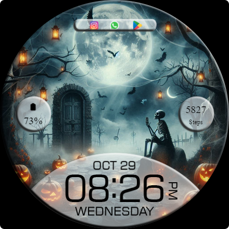 Key WF94 Halloween Watch Face screenshot