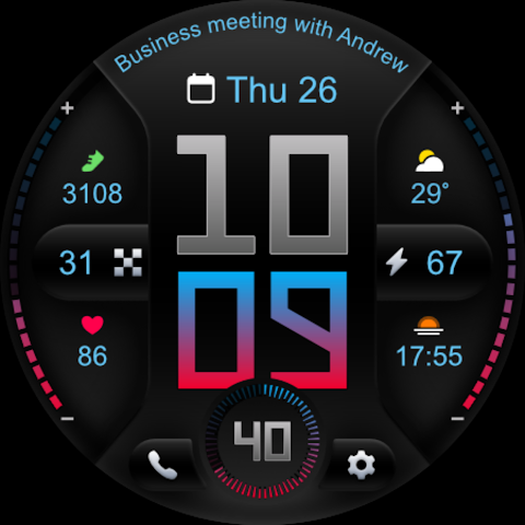 PRADO 76 Digital Watch Face screenshot