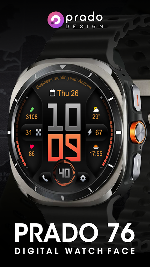 PRADO 76 Digital Watch Face screenshot