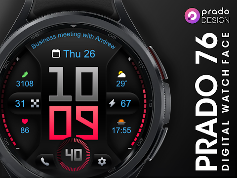 PRADO 76 Digital Watch Face screenshot