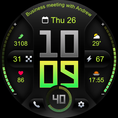 PRADO 76 Digital Watch Face screenshot