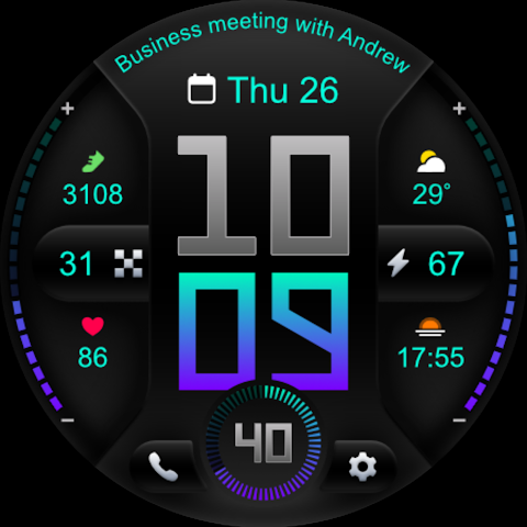 PRADO 76 Digital Watch Face screenshot