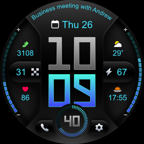 PRADO 76 Digital Watch Face screenshot