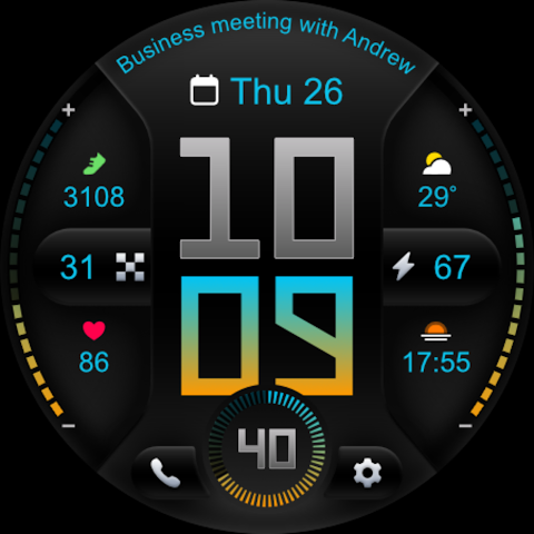 PRADO 76 Digital Watch Face screenshot