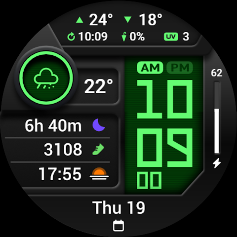 PRADO 85 Digital Watch Face screenshot