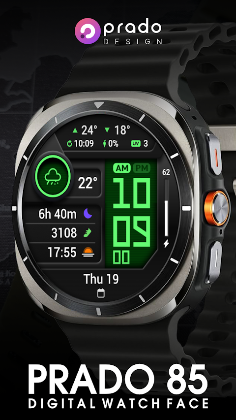 PRADO 85 Digital Watch Face screenshot