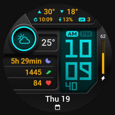 PRADO 85 Digital Watch Face screenshot