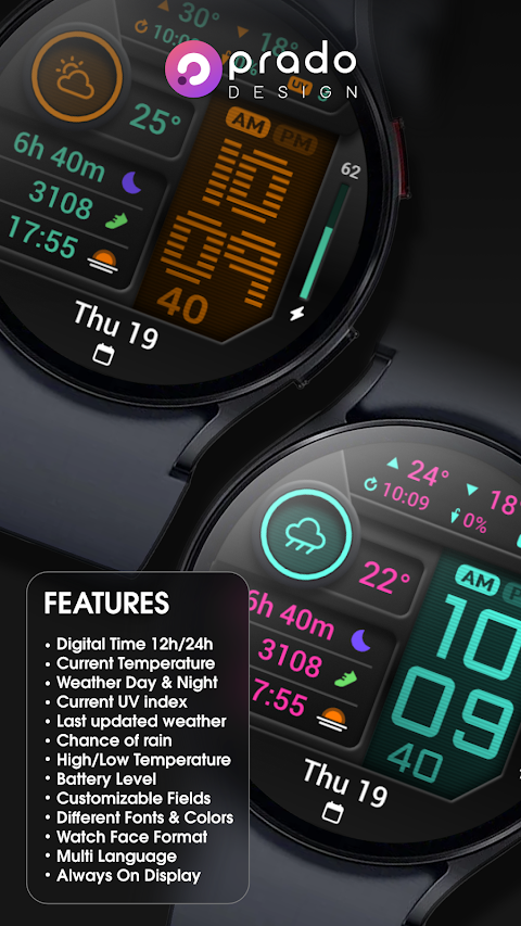 PRADO 85 Digital Watch Face screenshot