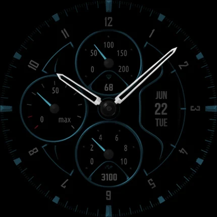 S4U Monterey analog watch face screenshot