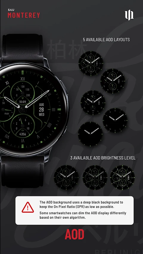 S4U Monterey analog watch face screenshot
