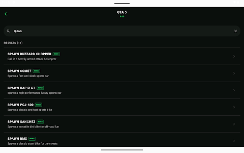 Cheat Codes for GTA Cheats screenshot