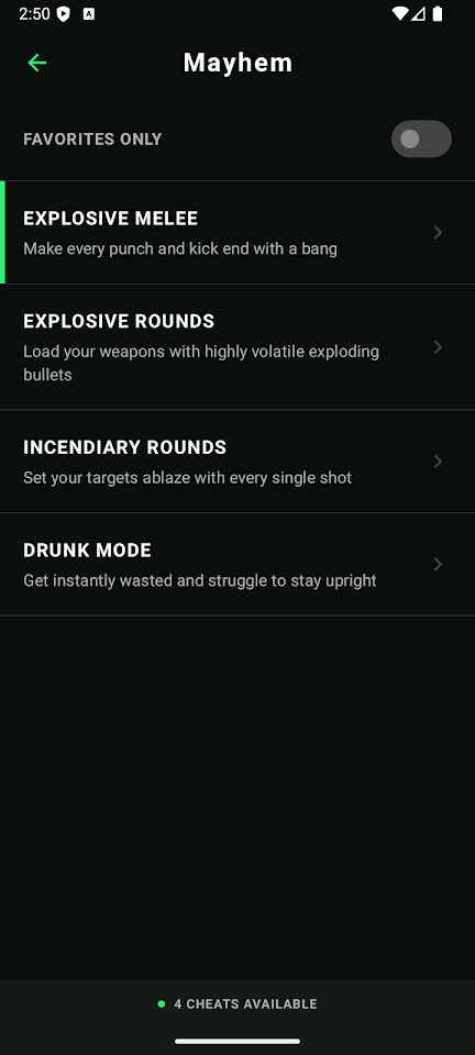Cheat Codes for GTA Cheats screenshot