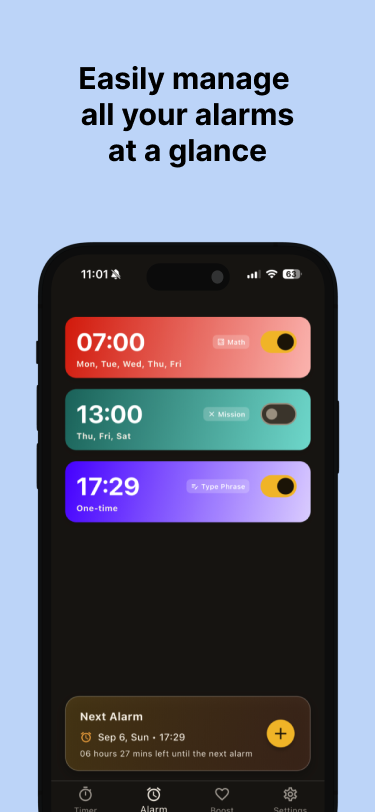 Waky Alarm : Start proud today screenshot